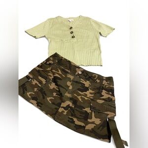La Hearts Camouflage Skirt